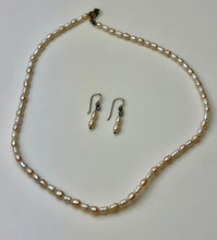 Load image into Gallery viewer, Freshwater Pearl Sterling 18&quot; Necklace &amp; Earrings Set

