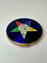 Load image into Gallery viewer, Vintage Stratton UK Eastern Star Masonic Powder Sifter Compact (3&quot;)
