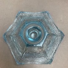 Load image into Gallery viewer, Vintage LE Smith Glass Ocean Blue Beach Candlestick Holder (1x5x6)
