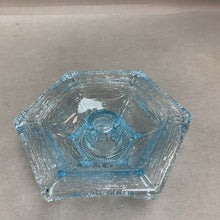 Load image into Gallery viewer, Vintage LE Smith Glass Ocean Blue Beach Candlestick Holder (1x5x6)
