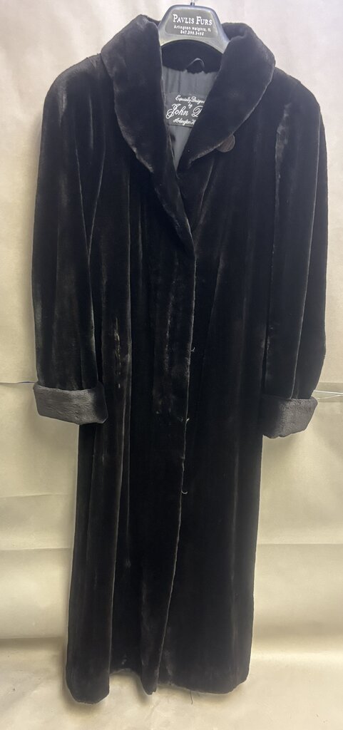 Designed By John Pavlis-Sheared Mink Long Fur Coat Size S