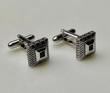 Load image into Gallery viewer, Stainless Steel Onyx Dress Set Cufflinks &amp; Shirt Studs NIB
