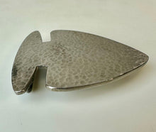 Load image into Gallery viewer, Vintage Silver Metal Hammered Arrowhead Belt Buckle (2.5x3.25&quot;)
