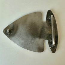 Load image into Gallery viewer, Vintage Silver Metal Hammered Arrowhead Belt Buckle (2.5x3.25&quot;)
