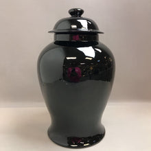 Load image into Gallery viewer, Black Ceramic Ginger Jar with Lid (17in)
