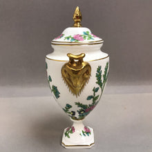 Load image into Gallery viewer, Coalport England Indian Tree Lidded Urn with Gold Trim
