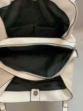 Load image into Gallery viewer, Silver Beige Purse with White Straps
