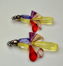 Load image into Gallery viewer, Vintage Rainbow Lucite Beaded Statement 20&quot; Necklace &amp; 3&quot; Earrings Set
