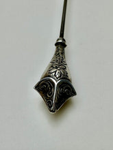 Load image into Gallery viewer, Antique Victorian Sterling Hat Stick Pin (7&quot;)

