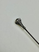 Load image into Gallery viewer, Antique Victorian Sterling Hat Stick Pin (6.5")
