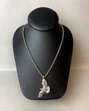 Load image into Gallery viewer, Vintage JM Silvertone Eagle Pendant on 20&quot; Chain

