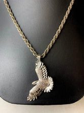 Load image into Gallery viewer, Vintage JM Silvertone Eagle Pendant on 20&quot; Chain
