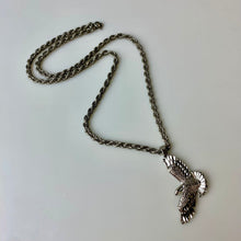 Load image into Gallery viewer, Vintage JM Silvertone Eagle Pendant on 20&quot; Chain
