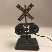 Load image into Gallery viewer, Railroad Crossing Signal Novelty Lamp/Light w/Train Sounds (12&quot;)(As Is)
