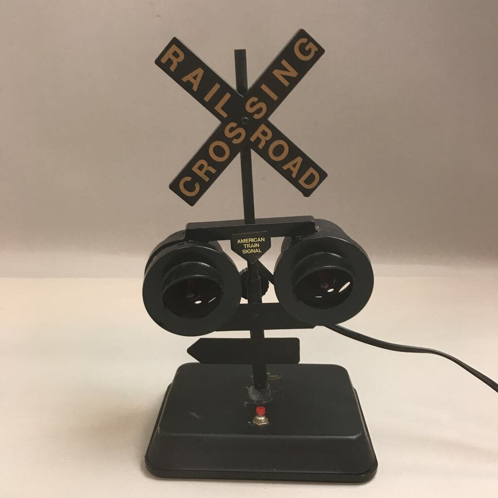 Railroad Crossing Signal Novelty Lamp/Light w/Train Sounds (12