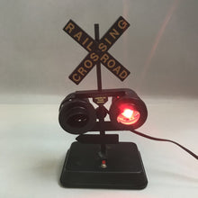 Load image into Gallery viewer, Railroad Crossing Signal Novelty Lamp/Light w/Train Sounds (12&quot;)(As Is)

