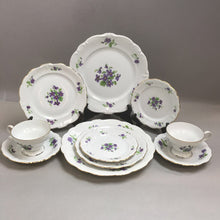 Load image into Gallery viewer, Vintage Johann Haviland Violets Bavaria Germany 8 Piece Dish Set
