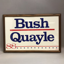 Load image into Gallery viewer, Framed Bush / Quayle Campaign Sign (15.5x23.5)
