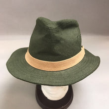 Load image into Gallery viewer, Vintage Olive Green Linen Traveller Hat (XL)
