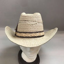 Load image into Gallery viewer, Mens Western Straw Hat with Feather (M)
