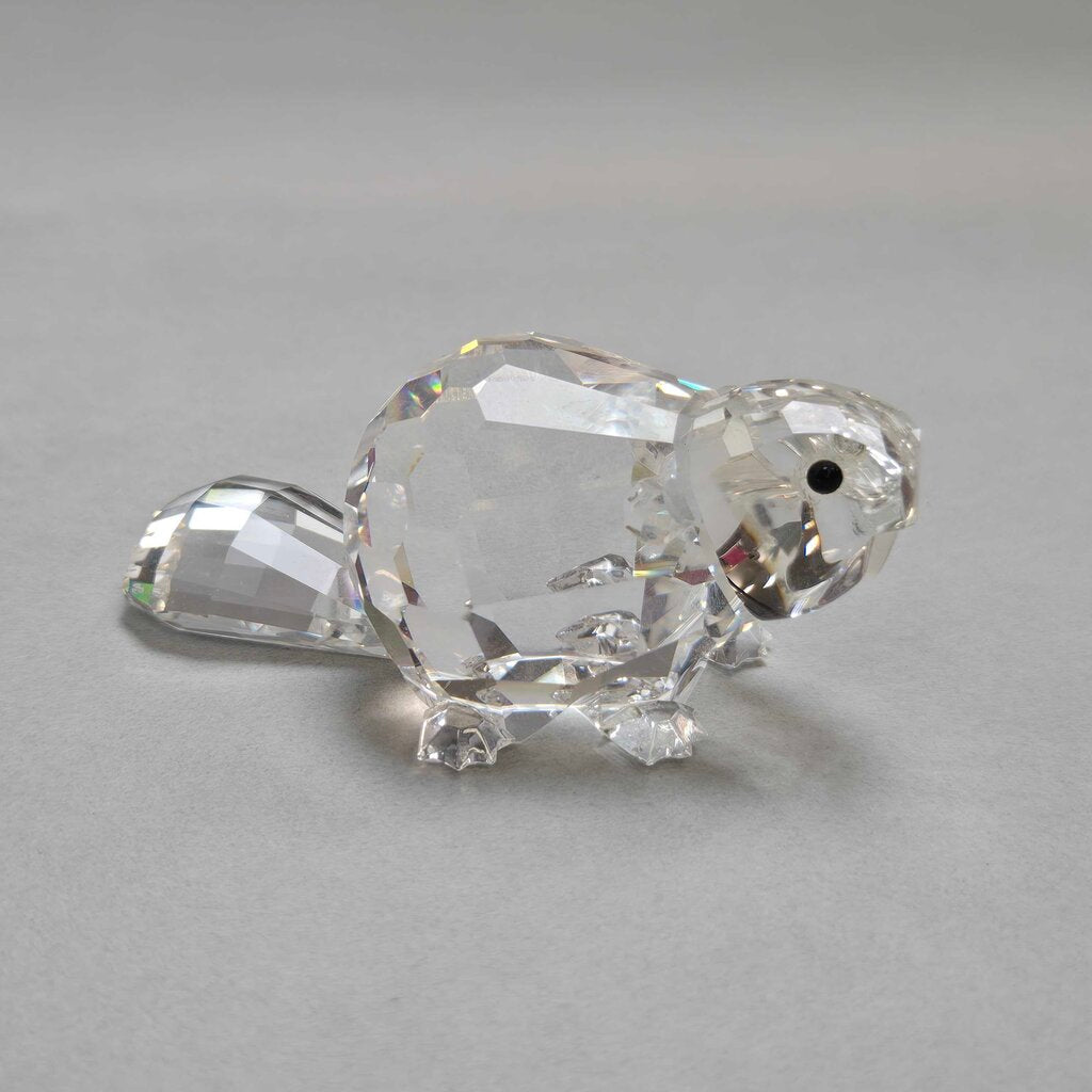Swarovski Crystal Figurine - Sitting Beaver (1.25x3x1.5)