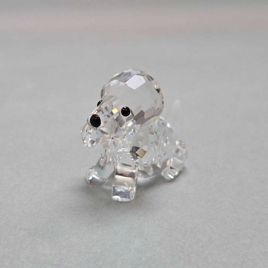 Swarovski Crystal Figurine - Sitting Beagle #7619 (1.125x1.5x1.75)