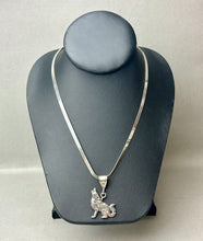 Load image into Gallery viewer, Liberty Sterling Howling Wolf Pendant on 24&quot; Flat Chain
