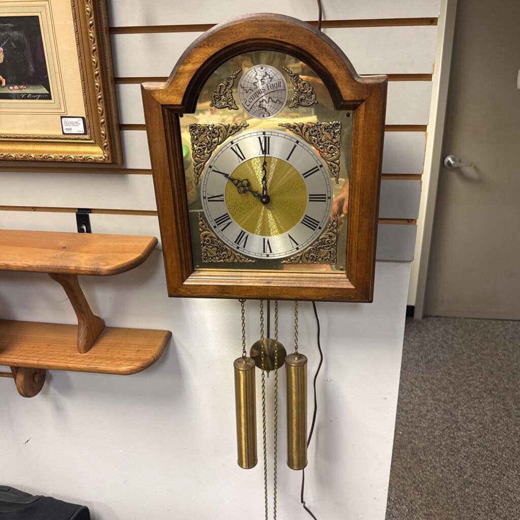 Tempus Fugit Wall Clock (17x14) – Main Street Estate Sales