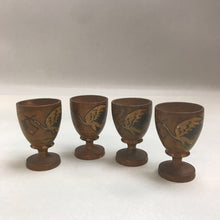 Load image into Gallery viewer, Vintage Wooden Hand Painted Carved Goblet
