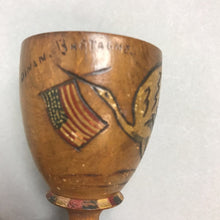 Load image into Gallery viewer, Vintage Wooden Hand Painted Carved Goblet
