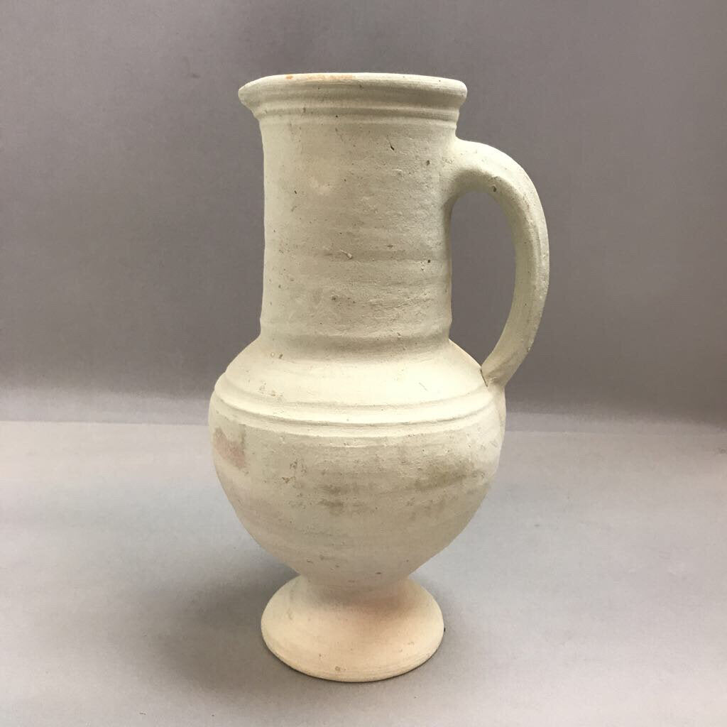 White Pottery Pitcher Vase (12
