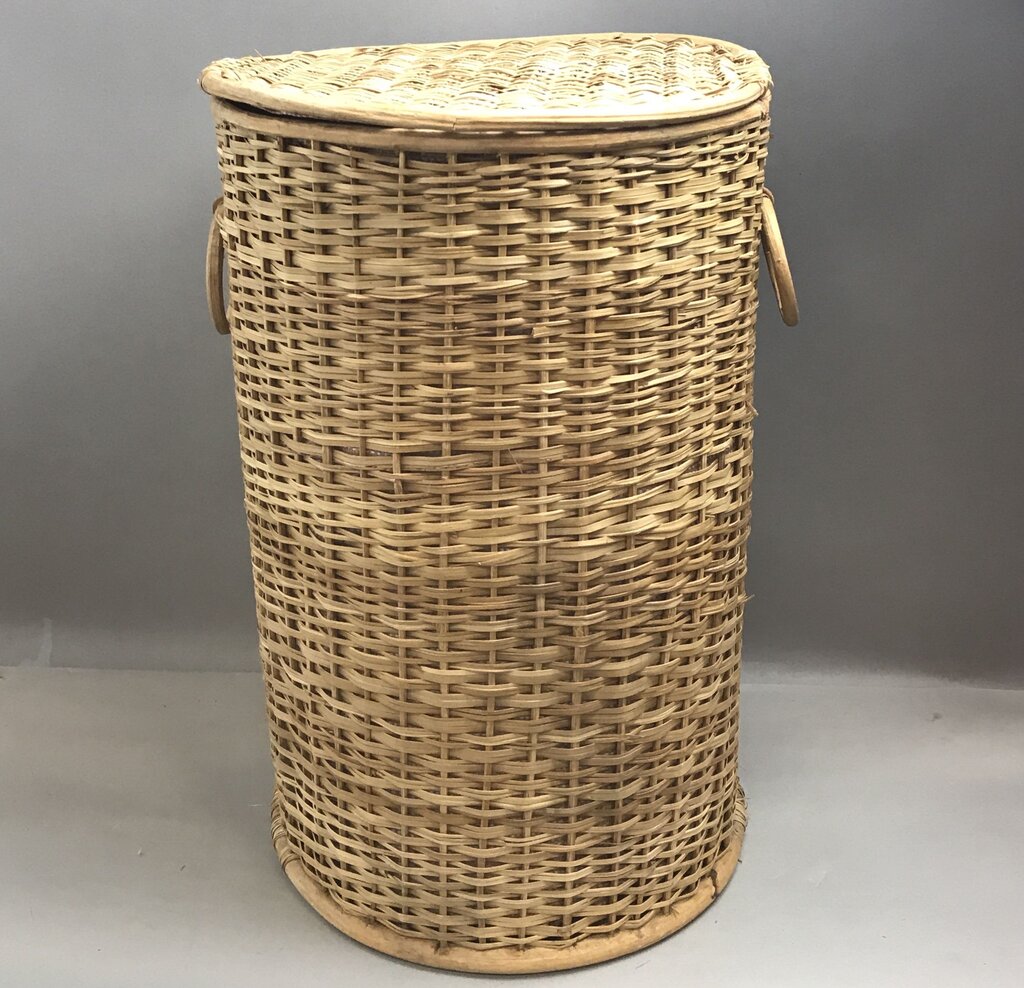 Tall Wicker Laundry Basket (22x14)