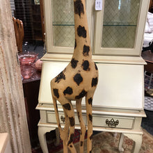Load image into Gallery viewer, Wood Carved Giraffe Statue (70&quot;)
