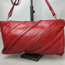 Load image into Gallery viewer, Vintage Leather Express Red Leather Convertible Clutch Crossbody Purse (7x12&quot;)
