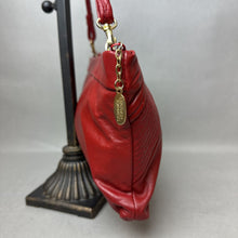 Load image into Gallery viewer, Vintage Leather Express Red Leather Convertible Clutch Crossbody Purse (7x12&quot;)
