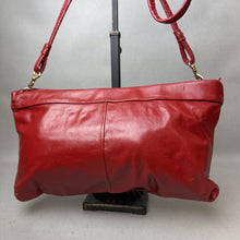Load image into Gallery viewer, Vintage Leather Express Red Leather Convertible Clutch Crossbody Purse (7x12&quot;)
