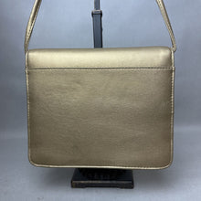 Load image into Gallery viewer, Vintage Bueno Metallic Gold Faux Leather Crossbody Purse (7x8x2&quot;)
