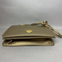 Load image into Gallery viewer, Vintage Bueno Metallic Gold Faux Leather Crossbody Purse (7x8x2&quot;)
