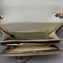 Load image into Gallery viewer, Vintage Bueno Metallic Gold Faux Leather Crossbody Purse (7x8x2&quot;)
