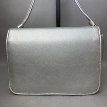 Load image into Gallery viewer, Vintage Metallic Silver Faux Leather Crossbody Purse (6x9x3&quot;)
