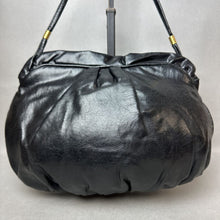 Load image into Gallery viewer, Vintage Black Faux Leather Crossbody Purse (9x12x2")
