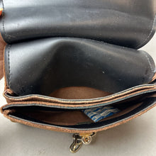 Load image into Gallery viewer, Vintage Brown Suede Gold Chain Strap Purse (9x8&quot;)
