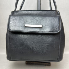 Load image into Gallery viewer, Vintage Black Leather Mini Bag Purse w/ Wallet (7x8x3&quot;
