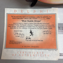 Load image into Gallery viewer, Delphi &quot;Elvis-Blue Suede Shoes&quot; Collectible Plate (8&quot;)
