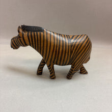 Load image into Gallery viewer, Hand Carved Wood Zebra (5x7)
