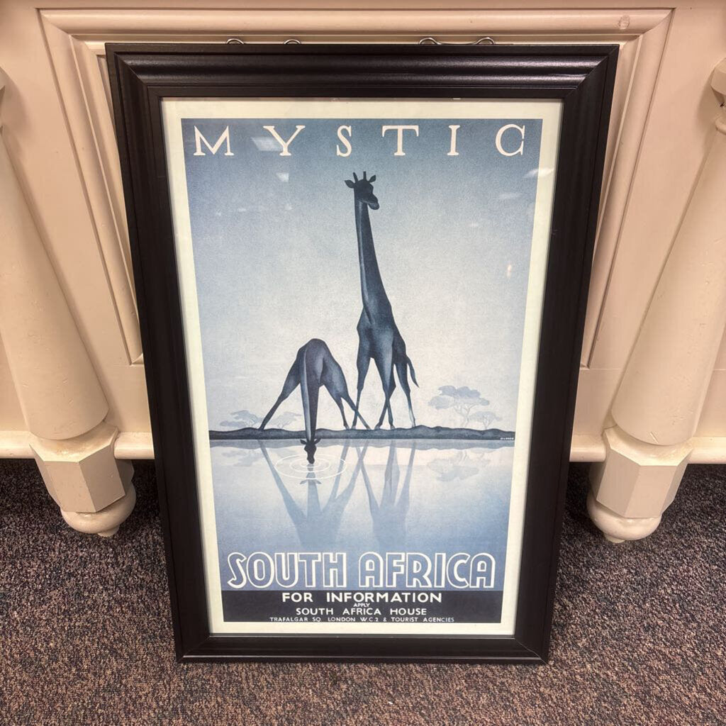 black Framed South Africa Pair Print (32x20)