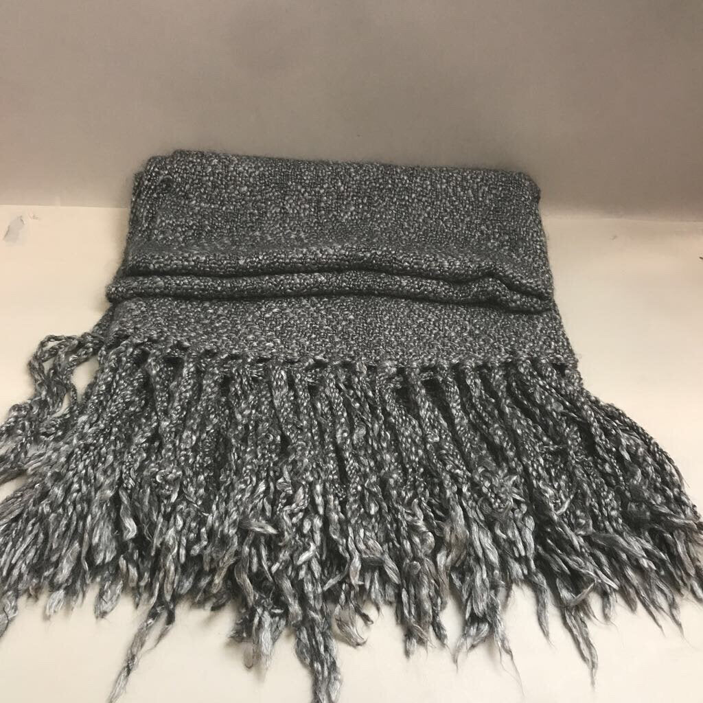 Black/Gray Afghan with Fringe