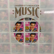Load image into Gallery viewer, Sheet Of 40 Elvis Stamps in a Saver Sleeve (11x11)
