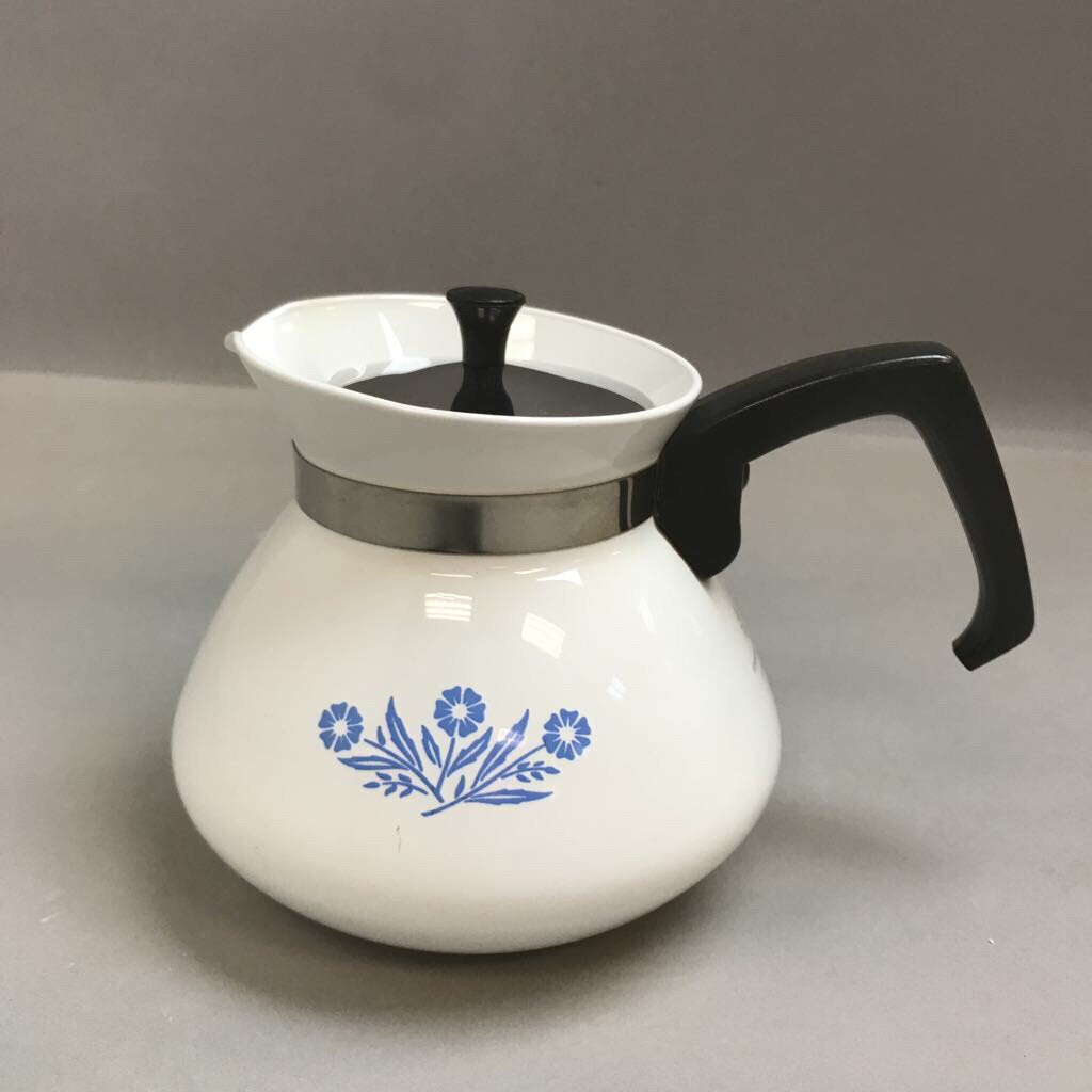 Vintage Corning Ware Blue Cornflower Kettle 6 Cup Tea Pot