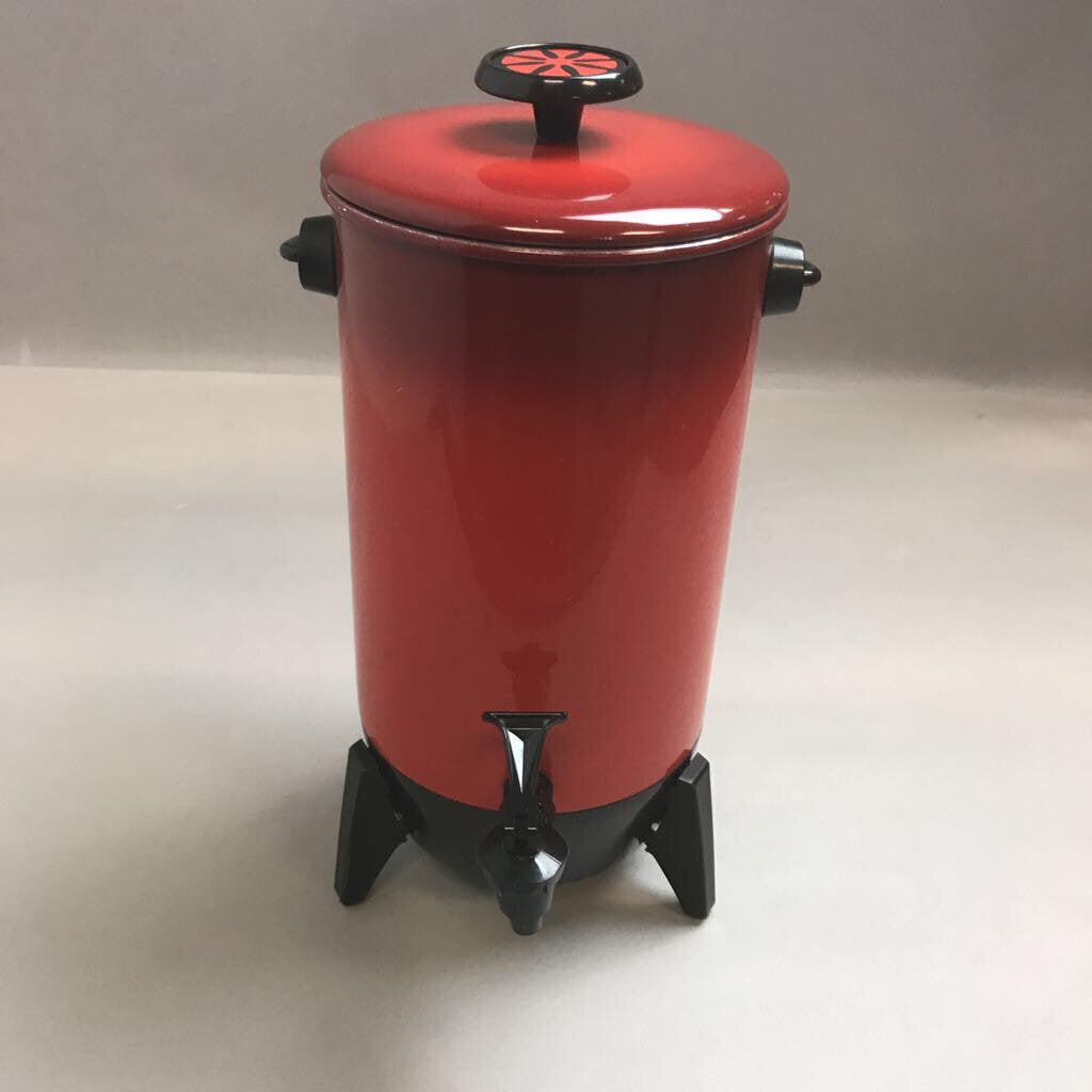 Vintage Red Mirro-O-Matic Electric Percolator